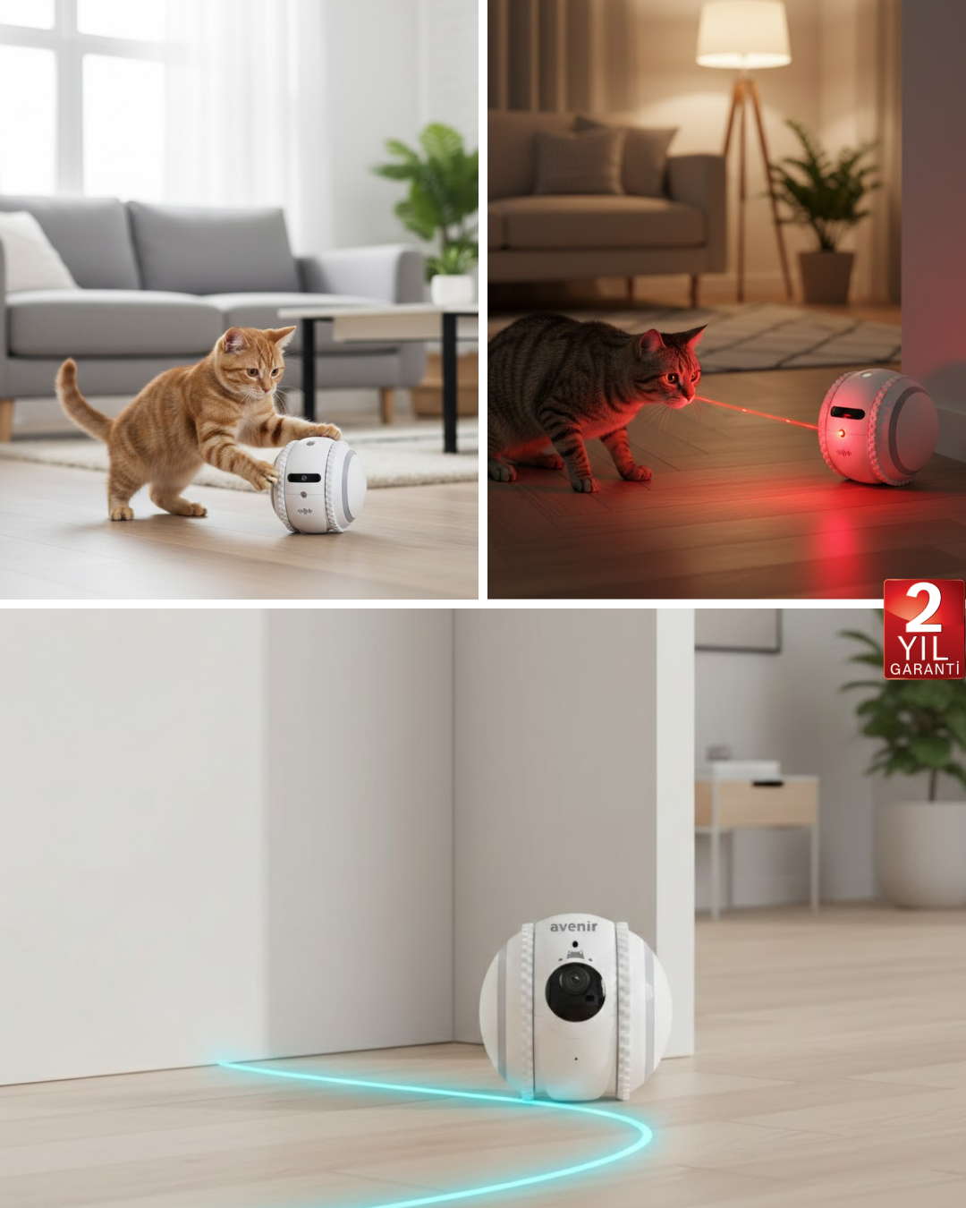 Evcil Hayvan ve Bebek Takip Kamerası Otomatik Şarj ve Muhafız Modu - Lisinya