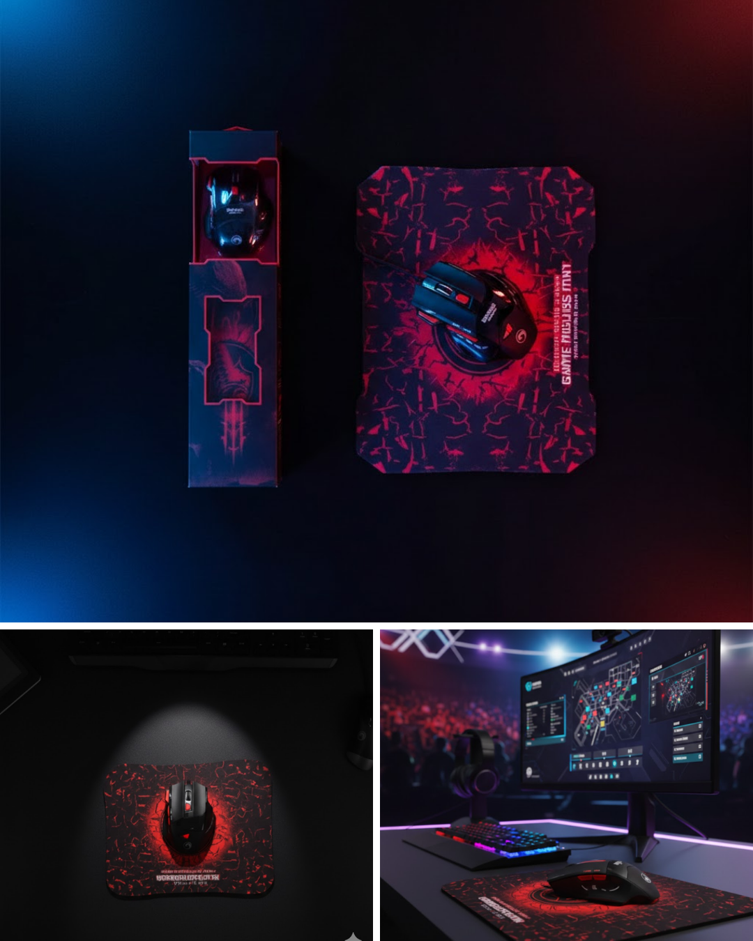 Oyuncu Mouse Seti RGB Aydınlatmalı 7 Fonksiyon Tuşlu Yüksek Performans - Lisinya