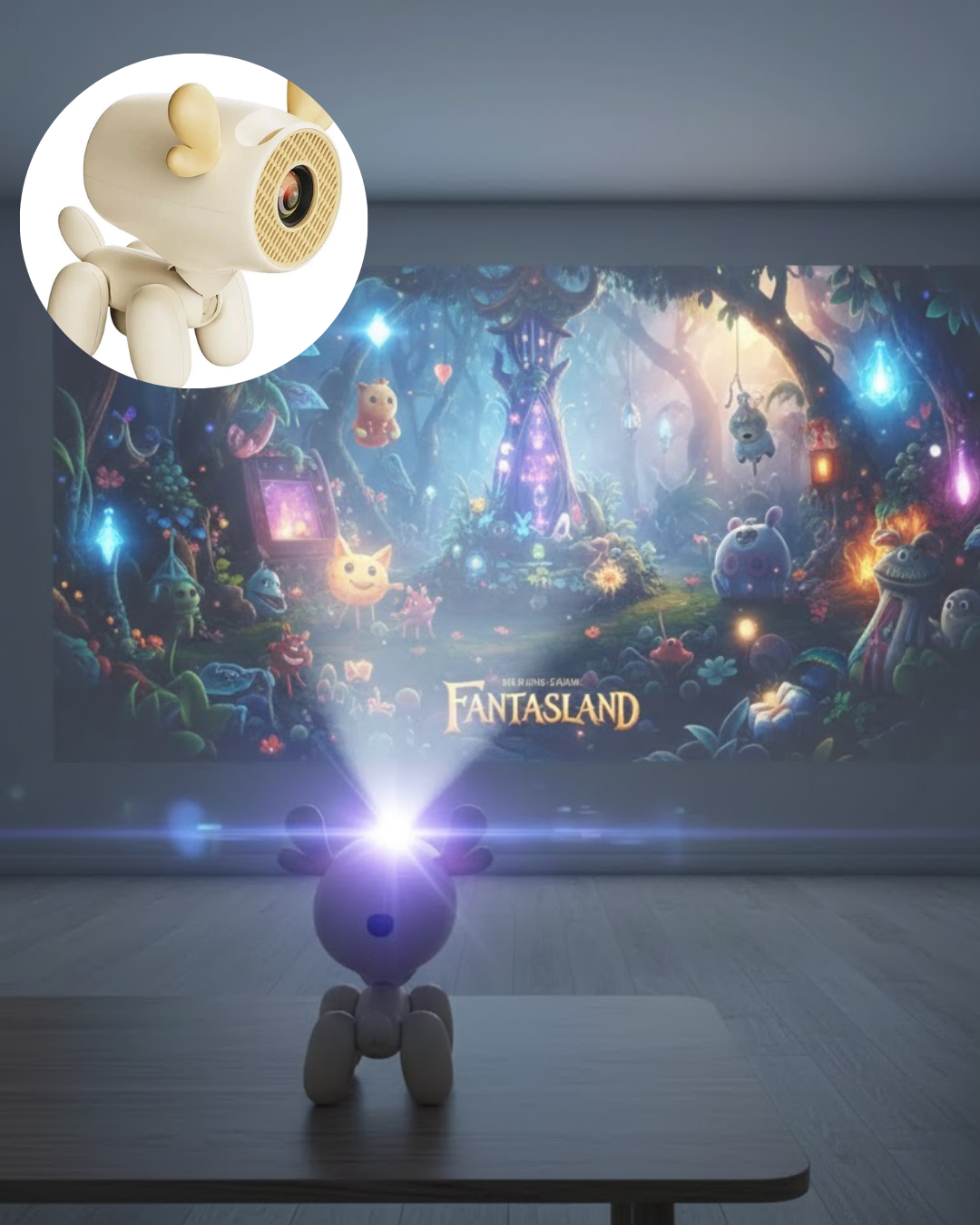 500 ANSI Lümen Parlaklıkta Akıllı Mini Projeksiyon Cihazı - Lisinya