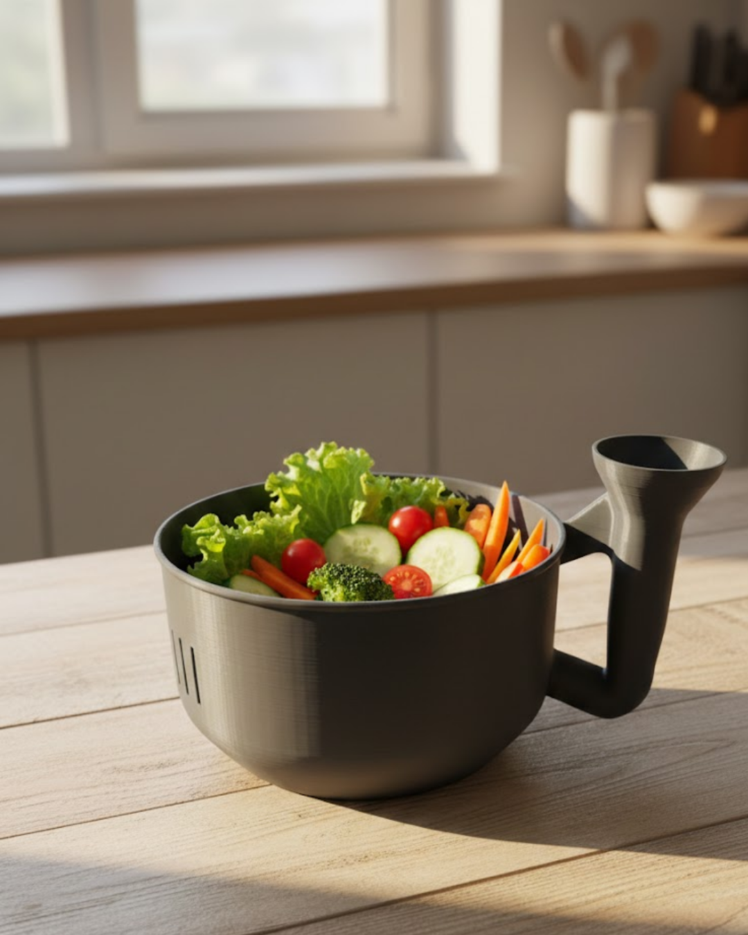 Ergonomik Saplı Sebze Süzgeçli Yıkayıcı Çok Amaçlı Mutfak Ürünü - Lisinya