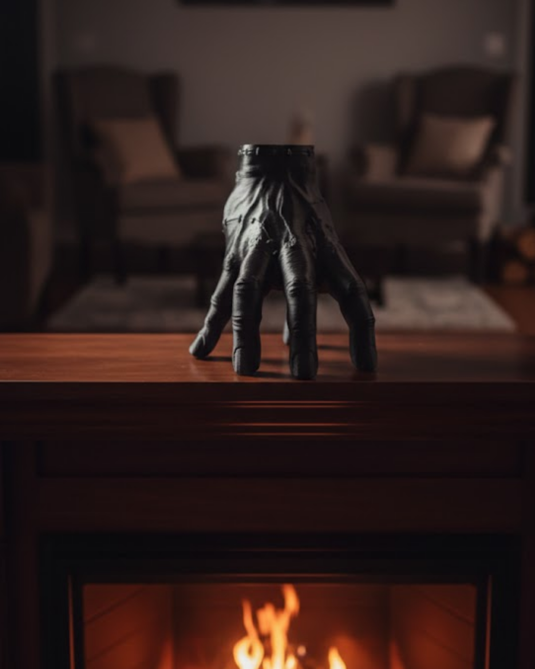 3D Dekoratif Siyah El Obje 17x16 cm Gotik ve Modern Aksesuar - Lisinya