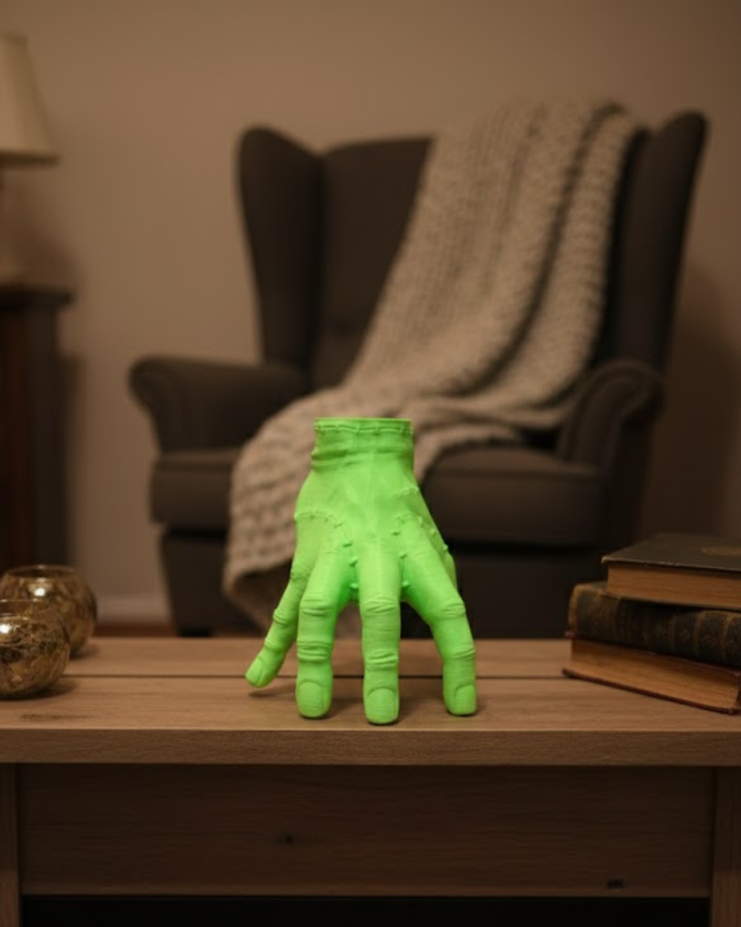 3D Dekoratif Yeşil El Obje 27x22 cm Sanatsal ve İddialı Aksesuar - Lisinya