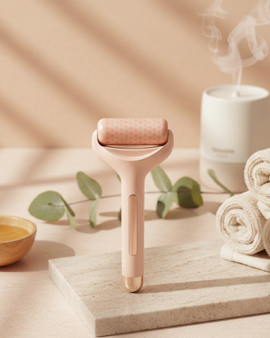 Soğuk Jel Başlıklı Buz Silindiri Yüz Masaj ve Bakım Aleti - Lisinya