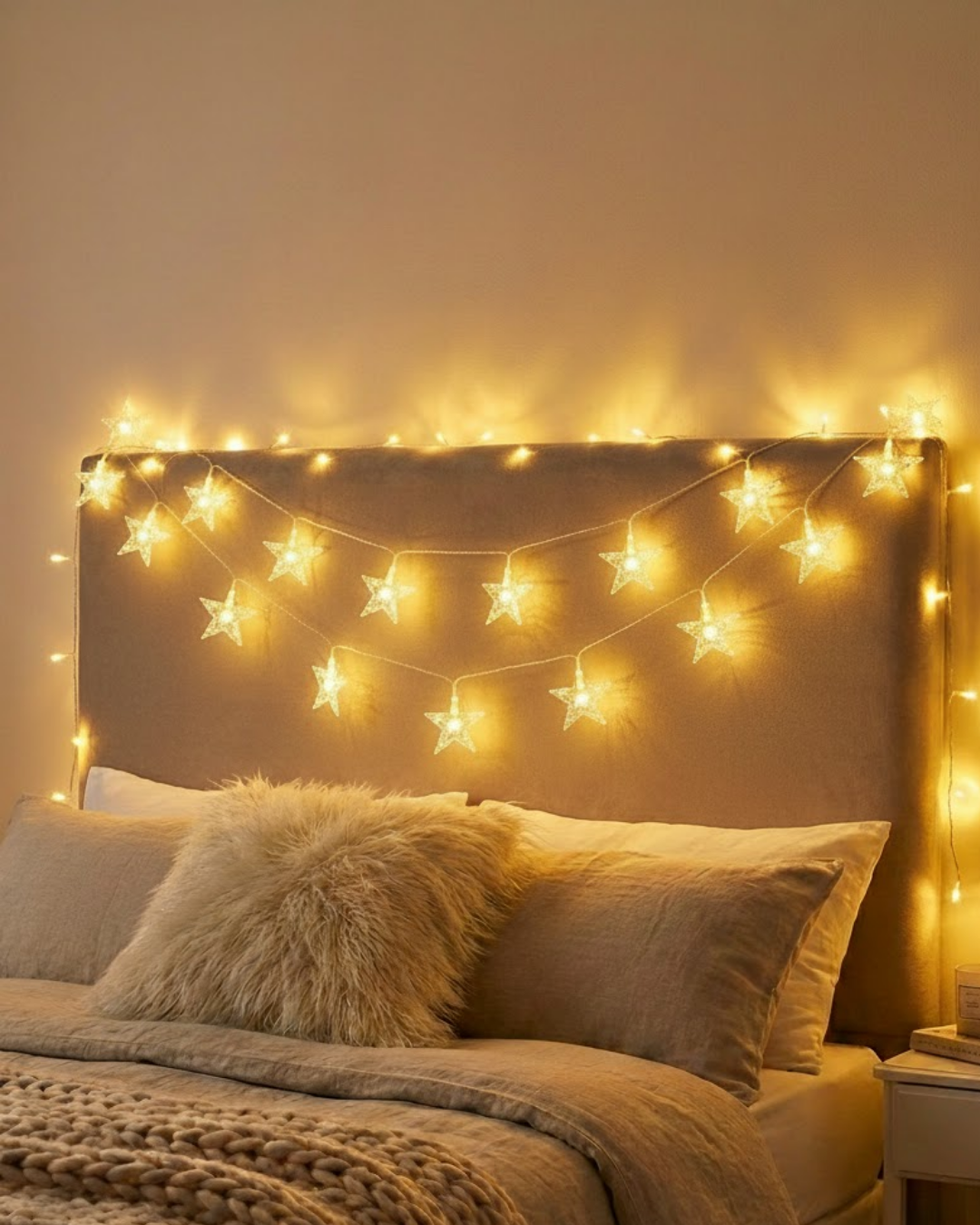 Dekoratif Yıldız LED Aydınlatma 5 Metre Sabit Işık İç Mekan Kullanım - Lisinya