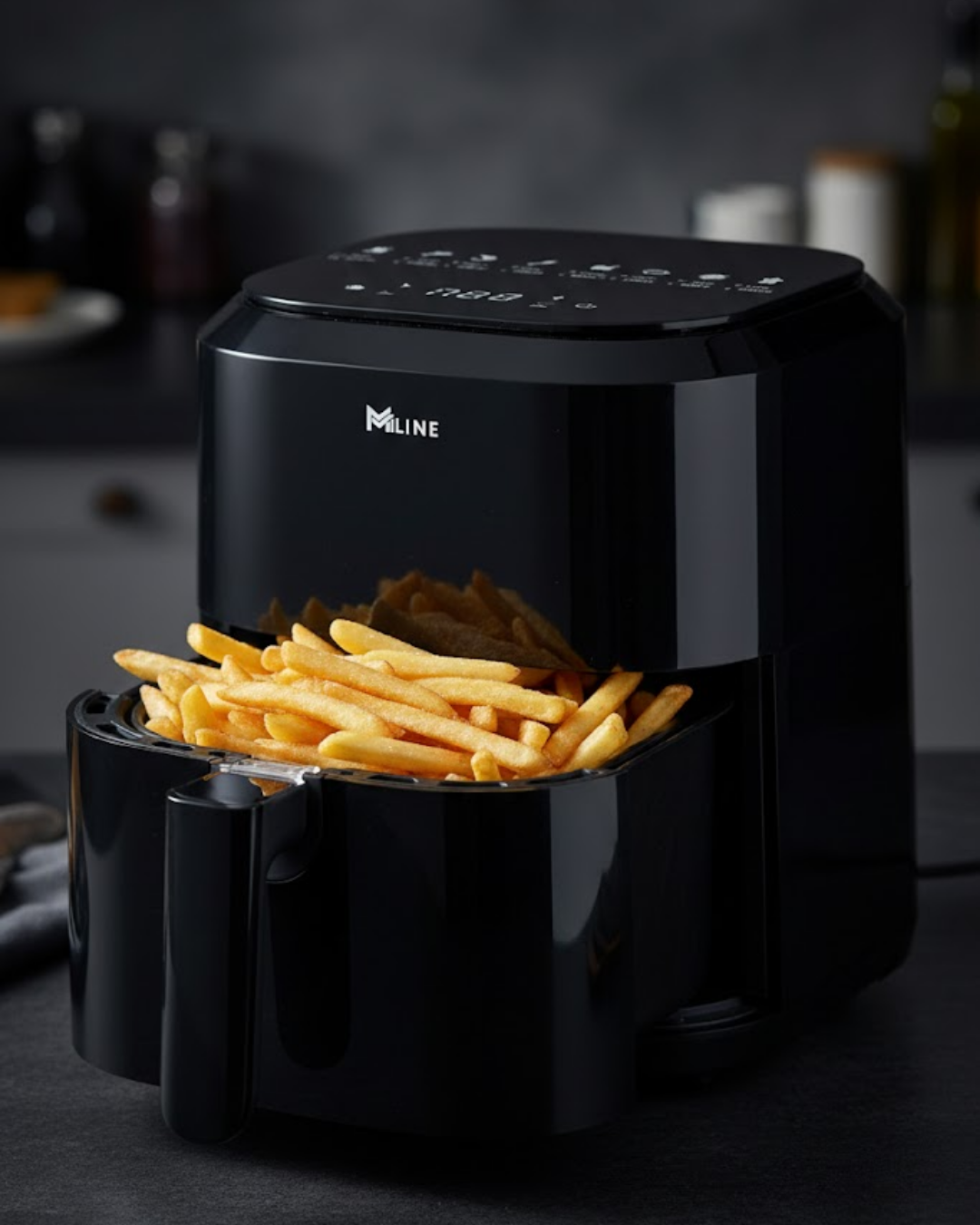 1360W Güçlü 4 Litre Kapasiteli Dokunmatik Cam Hazneli Airfryer - Lisinya
