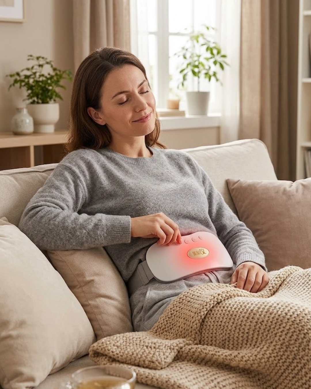 USB Şarjlı Kızılötesi Isıtmalı Titreşimli Kadın Bel ve Karın Masaj Kemeri - Lisinya