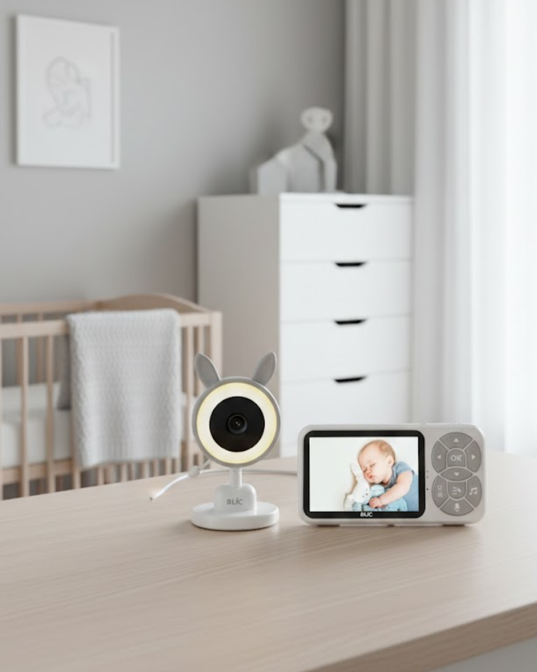 Karşılıklı Sesli Bebek Kamerası 4x Zoom Sıcaklık Sensörlü - Lisinya