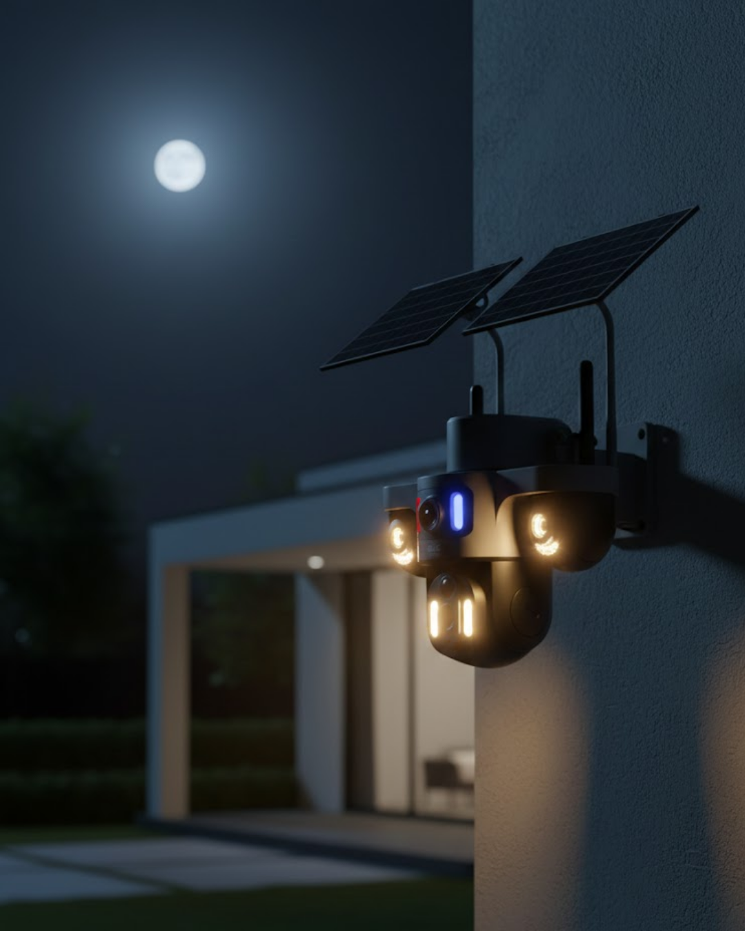 4G Destekli Çift Güneş Panelli IP Kamera Gece Görüşlü ve Sesli İletişimli - Lisinya