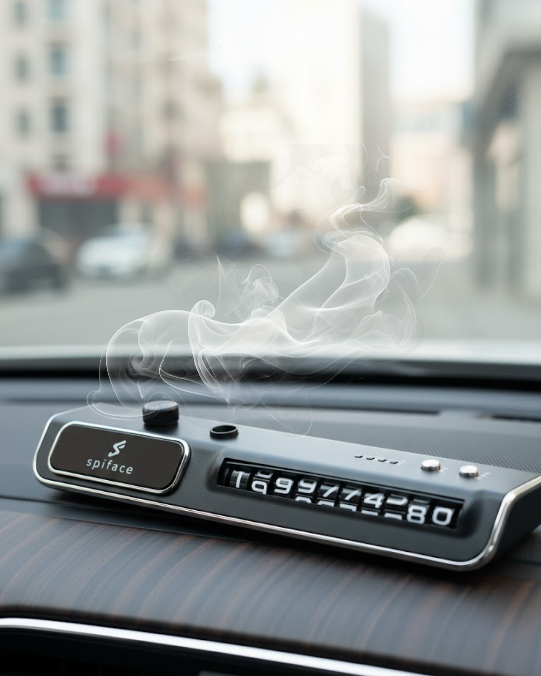 Araç Ön Cam Nemlendirici Telefon Numarası Gösterme Aparatı LED Işıklı - Lisinya