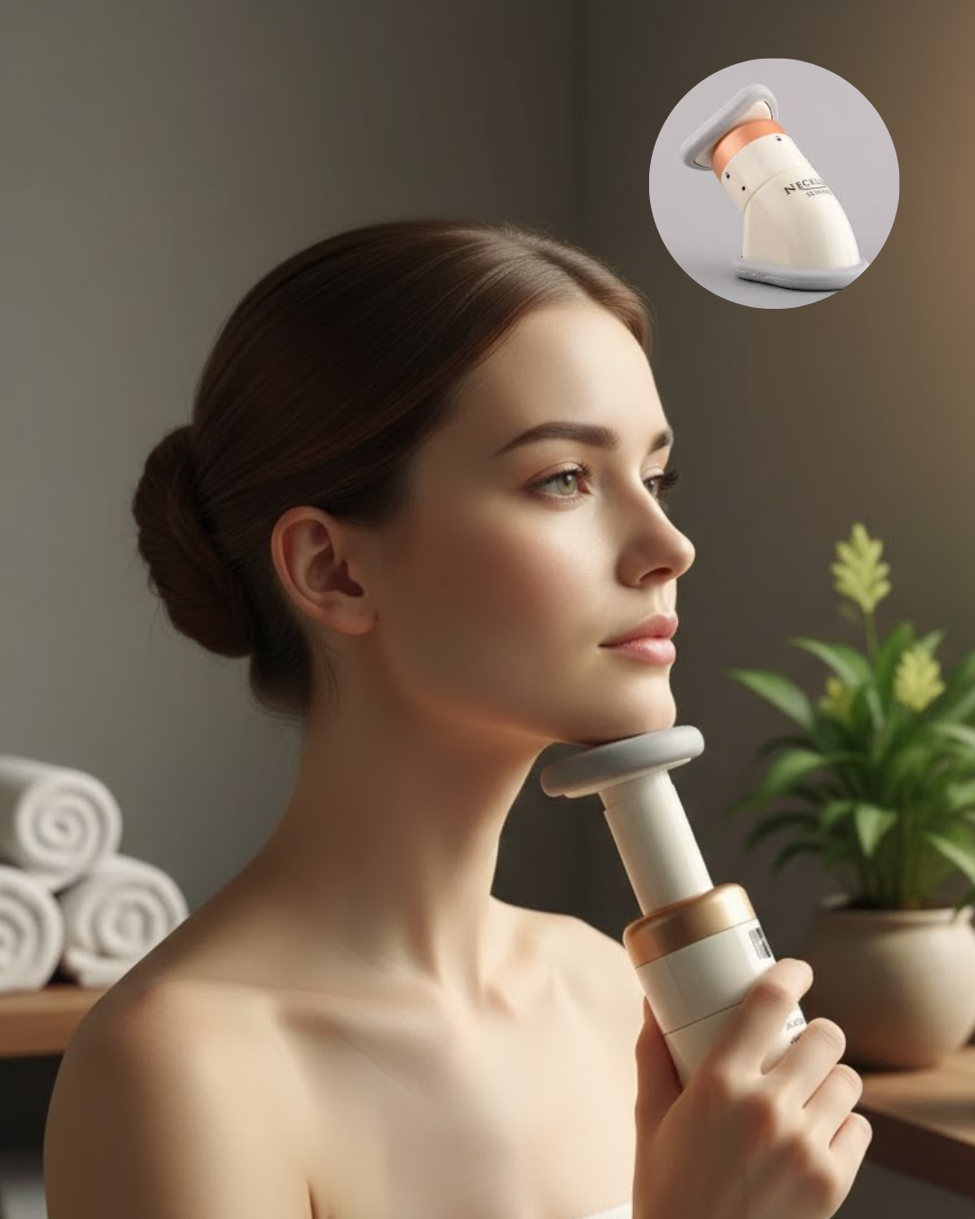 Çene ve Boyun Toparlayıcı Egzersiz Masaj Aleti Yaylı Sistemli - Lisinya