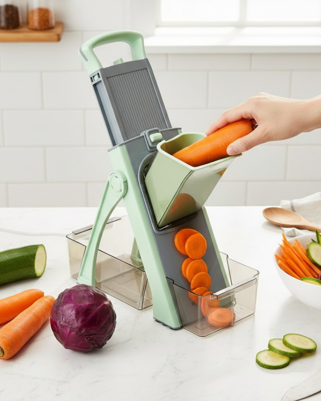 Güvenli Kullanımlı Paslanmaz Çelik Sebze Rendesi - Lisinya