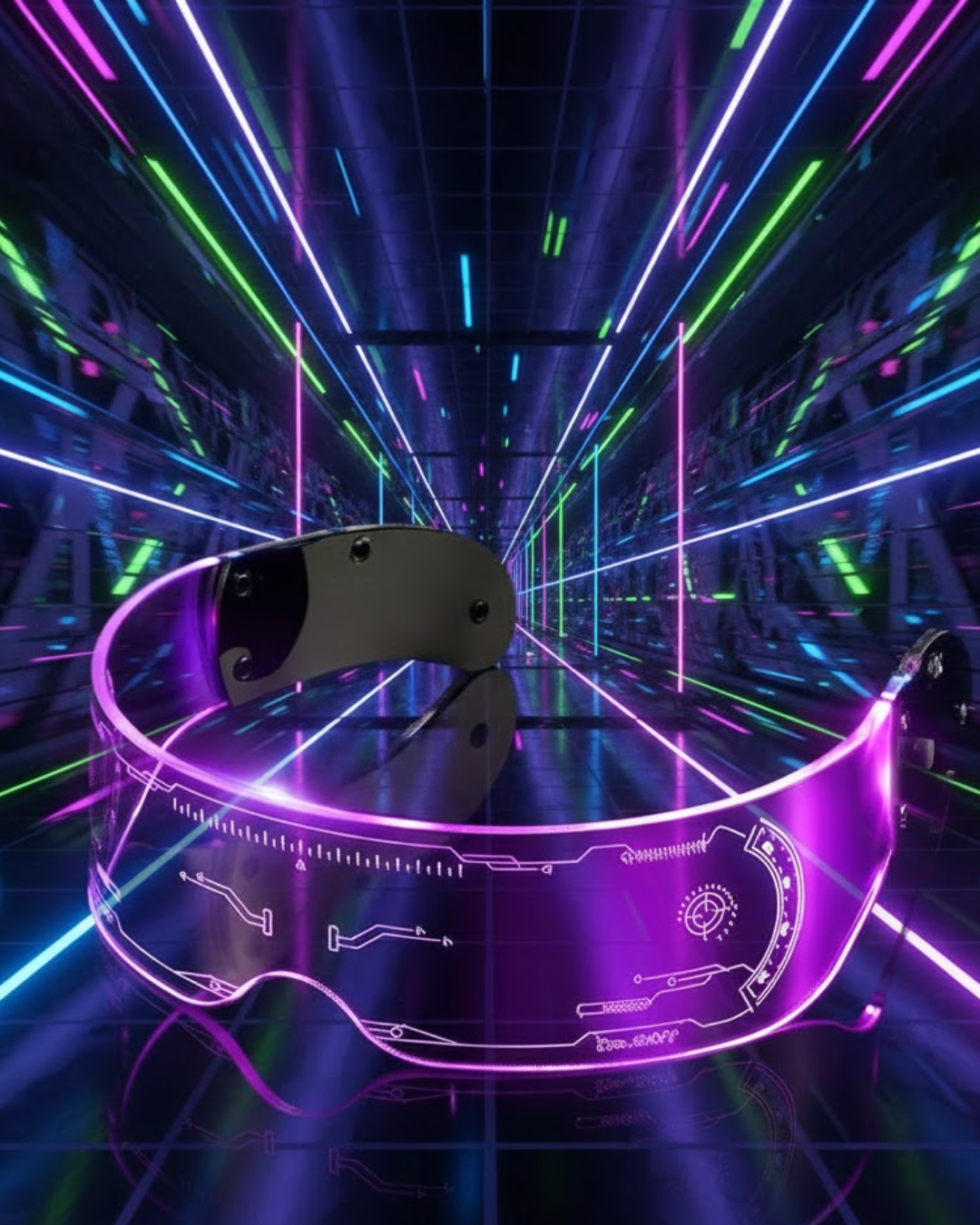 LED Işıklı Gece Gözlüğü Rave Festival ve Yılbaşı Partisi İçin - Lisinya