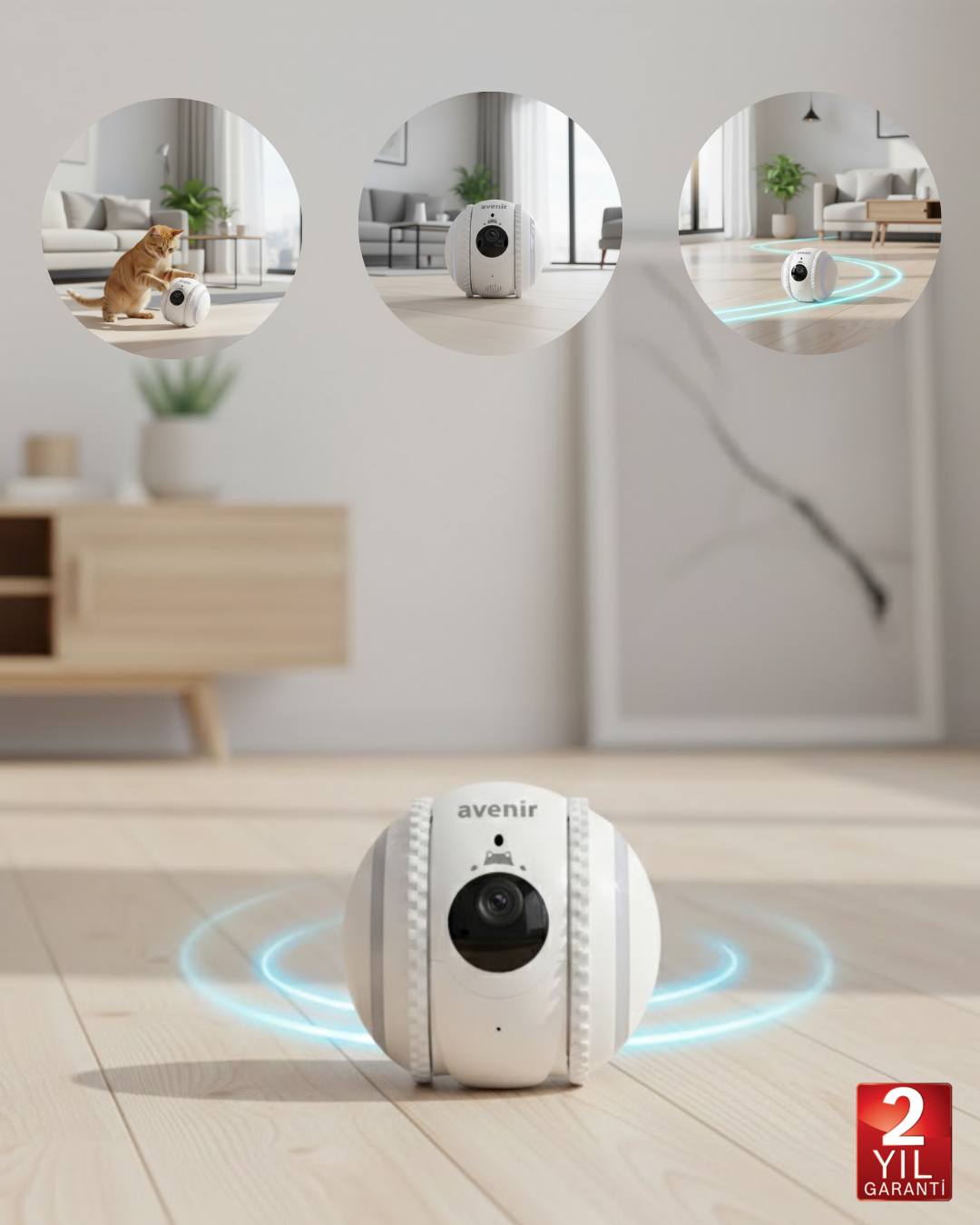 Akıllı Mobil Kontrollü Takip Kamerası WiFi Destekli Bulut Kayıtlı - Lisinya