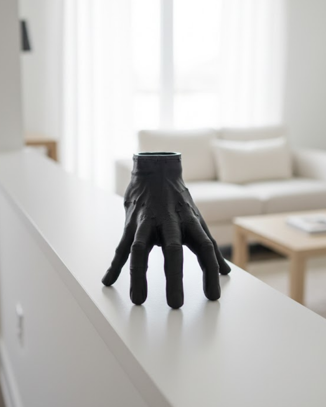 3D Modern Siyah El Biblo 17x16 cm Ev ve Ofis Dekorasyonu - Lisinya