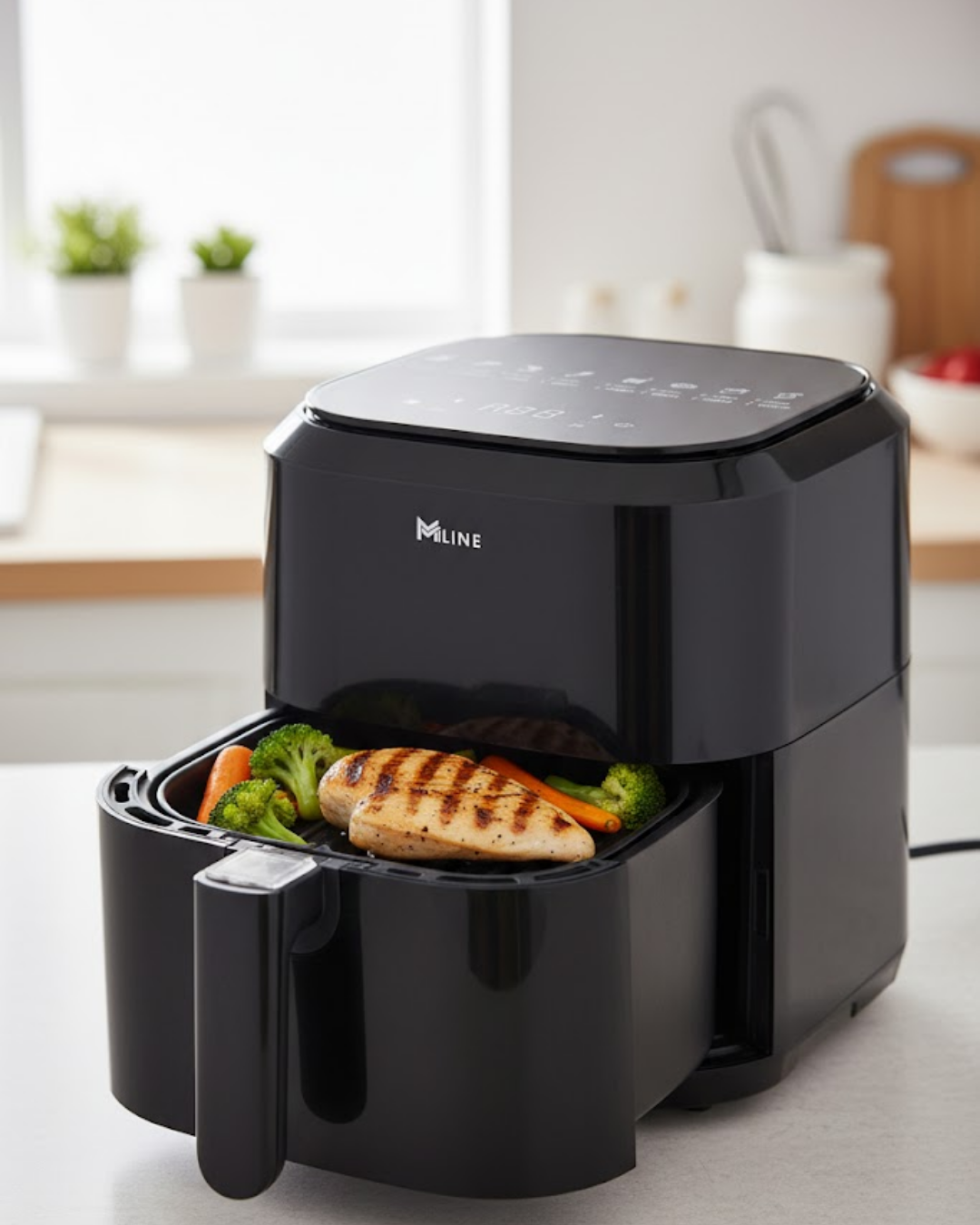 Dokunmatik Kontrollü 4L Yağsız Sıcak Hava Fritözü 1360W - Lisinya