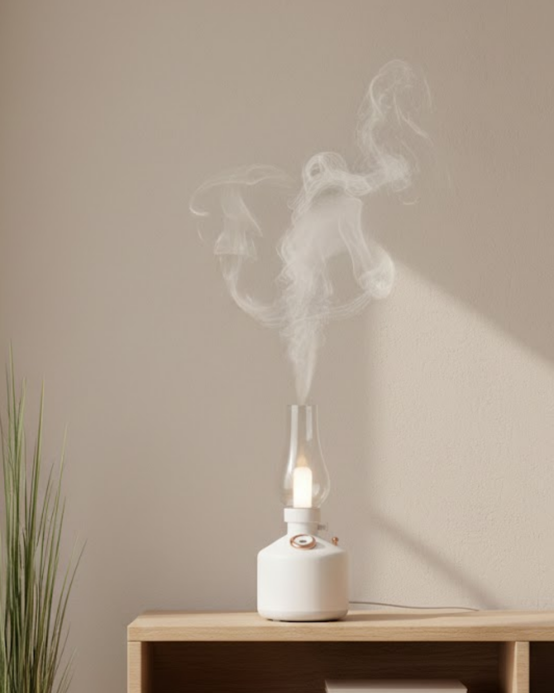 USB Şarjlı Gaz Lambası Modeli Nano Mist Aromaterapi Nemlendirici 280 ml - Lisinya