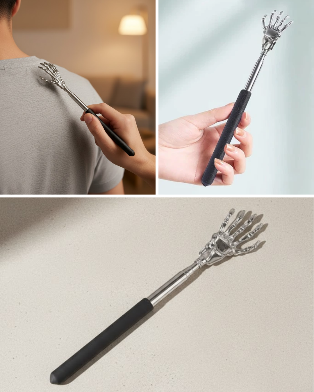 Teleskopik El Masaj ve Sırt Kaşıma Aleti Seyahat Dostu Kompakt Tasarım - Lisinya