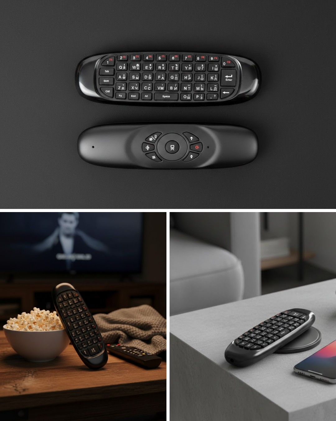 Android TV ve PC Uyumlu Kablosuz Hava Fareli Kumanda - Lisinya Android TV ve PC Uyumlu Kablosuz Hava Fareli Kumanda - Lisinya