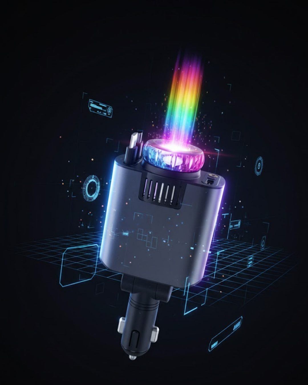 Araç Şarj Aleti Yıldız Tavan Işıklı Hava Nemlendirici Aroma Aparatı - Lisinya