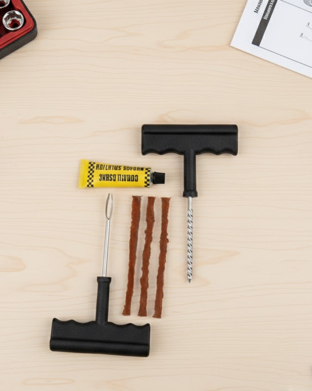 Servise Gerek Kalmadan Patlak Lastik Çözümü 6 Parça Set - Lisinya