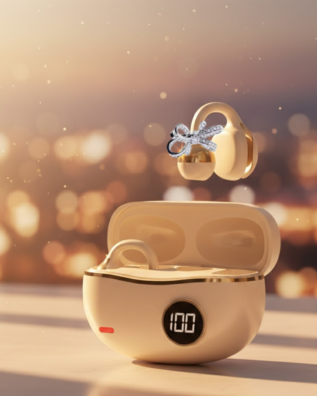Şık ve Taşınabilir Bluetooth Kulaklık Gün Boyu Kullanım 2 Kurdele Küpe Hediyeli - Lisinya Şık ve Taşınabilir Bluetooth Kulaklık Gün Boyu Kullanım 2 Kurdele Küpe Hediyeli - Lisinya