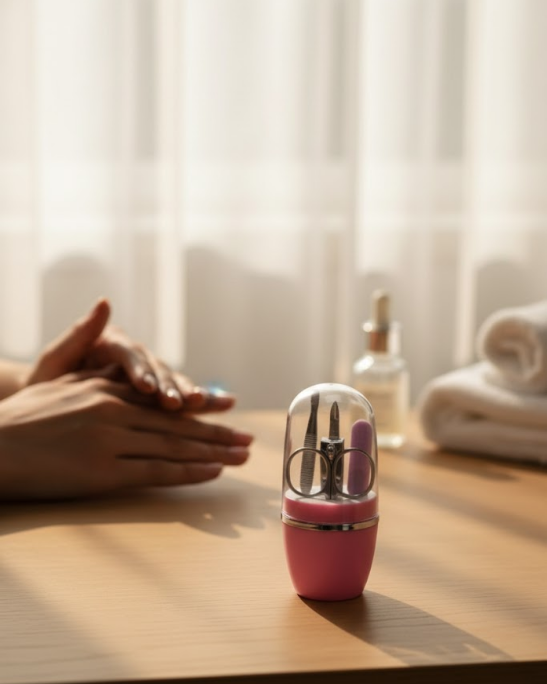 Tırnak Bakım Manikür Pedikür Seti 4 Parça Pembe Kompakt Taşınabilir Tasarım - Lisinya Tırnak Bakım Manikür Pedikür Seti 4 Parça Pembe Kompakt Taşınabilir Tasarım - Lisinya