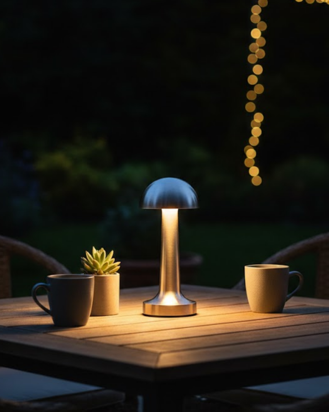 Şarjlı Kablosuz Mantar Masa Lambası Dokunmatik 3 Renk LED Modern Tasarım - Lisinya