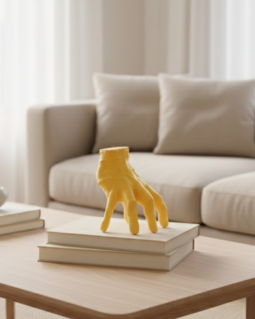 3D Sarı El Tasarım Dekor 17x16 cm Konsol ve Şömine Üstü Aksesuar - Lisinya