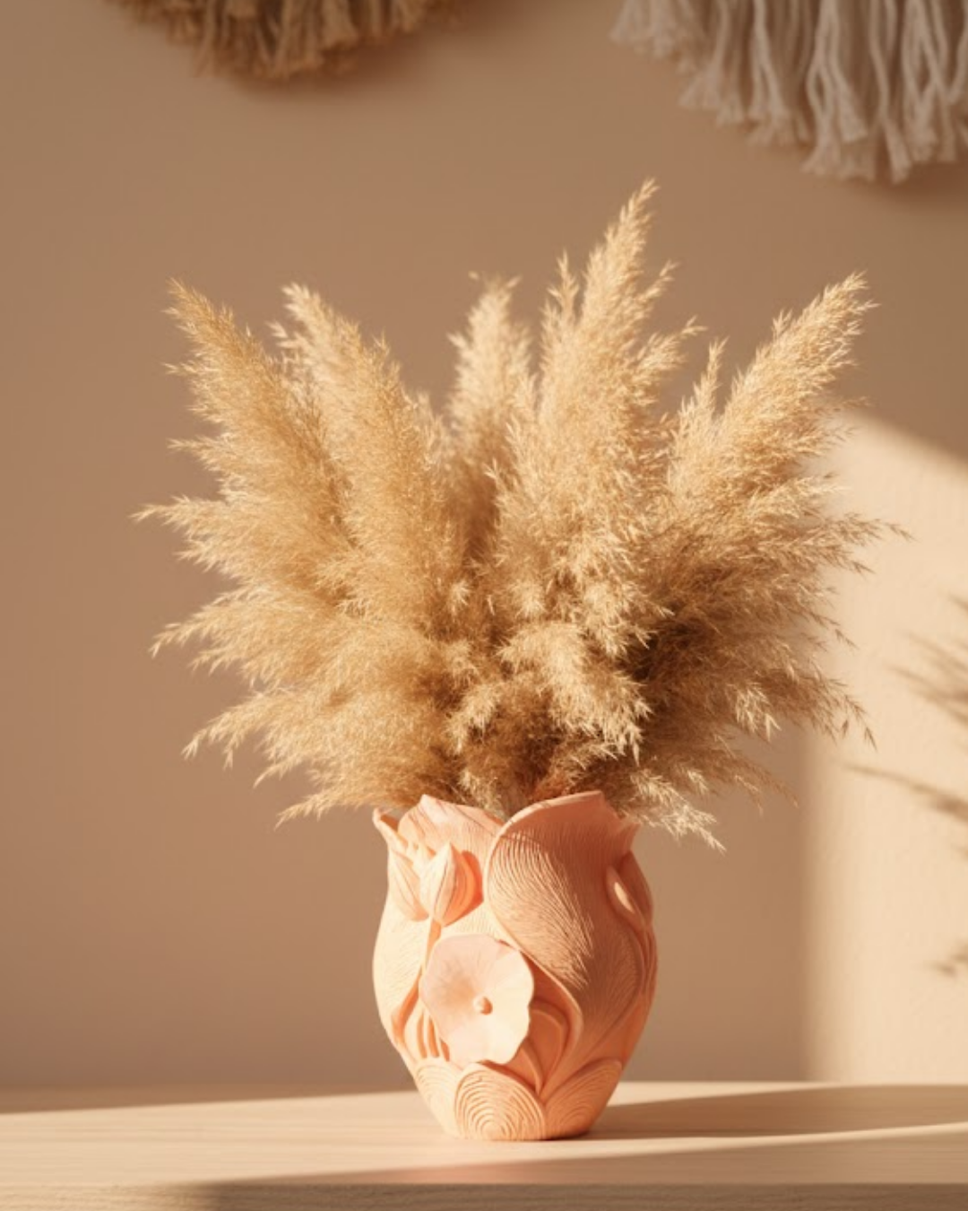 Modern 3D Turuncu Çiçek Vazo Masaüstü Salon Dekoru - Lisinya