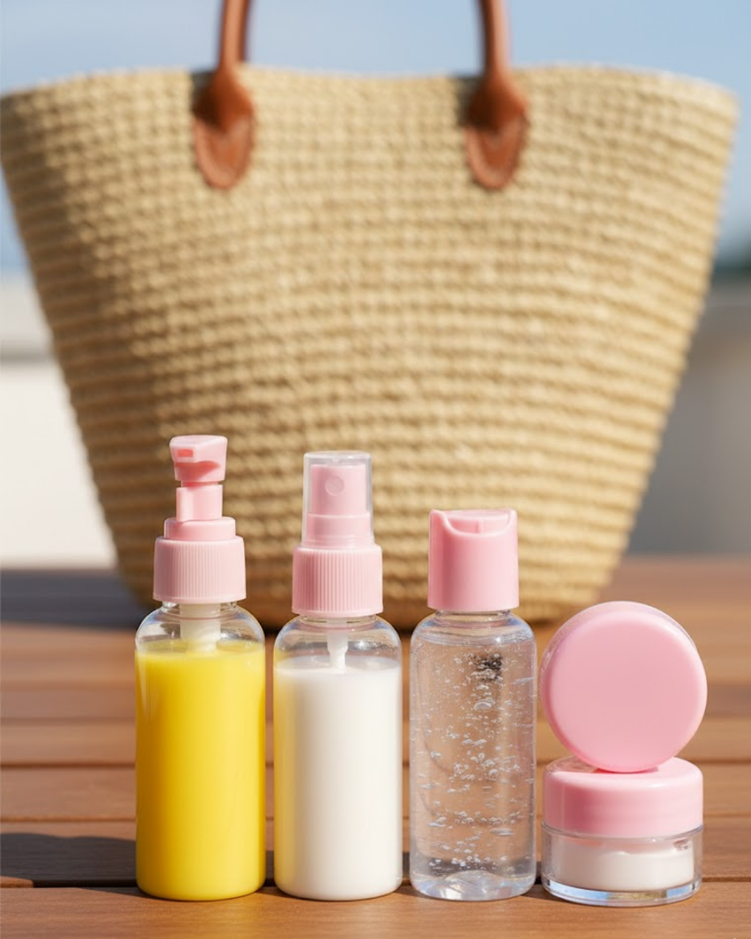 Kompakt 5 Parça Seyahat Kozmetik Şişe Takımı - Lisinya Kompakt 5 Parça Seyahat Kozmetik Şişe Takımı - Lisinya