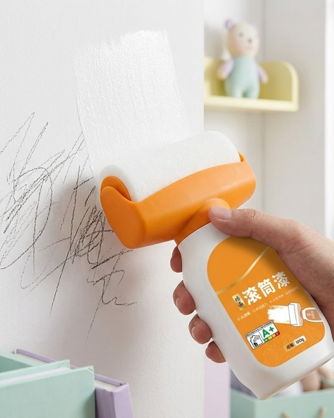 Küçük Duvar Hasar Onarım Rulosu Hazneli Hızlı Kuruyan Boya Fırçası - Lisinya