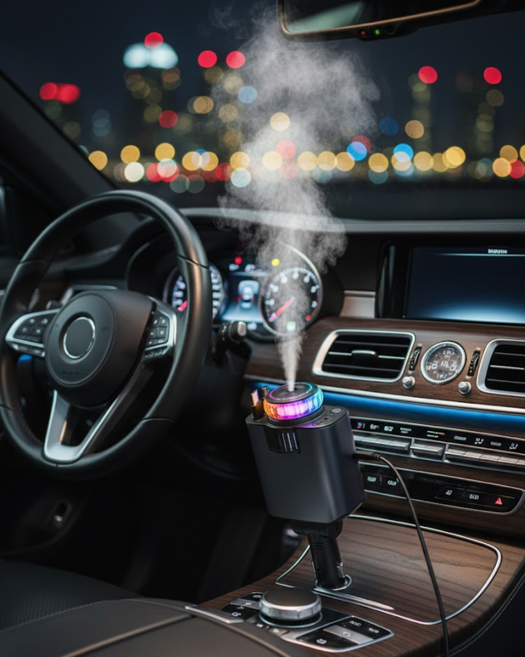 Araç İçi Nemlendirici Aromaterapi ve Hızlı Şarj Bir Arada - Lisinya