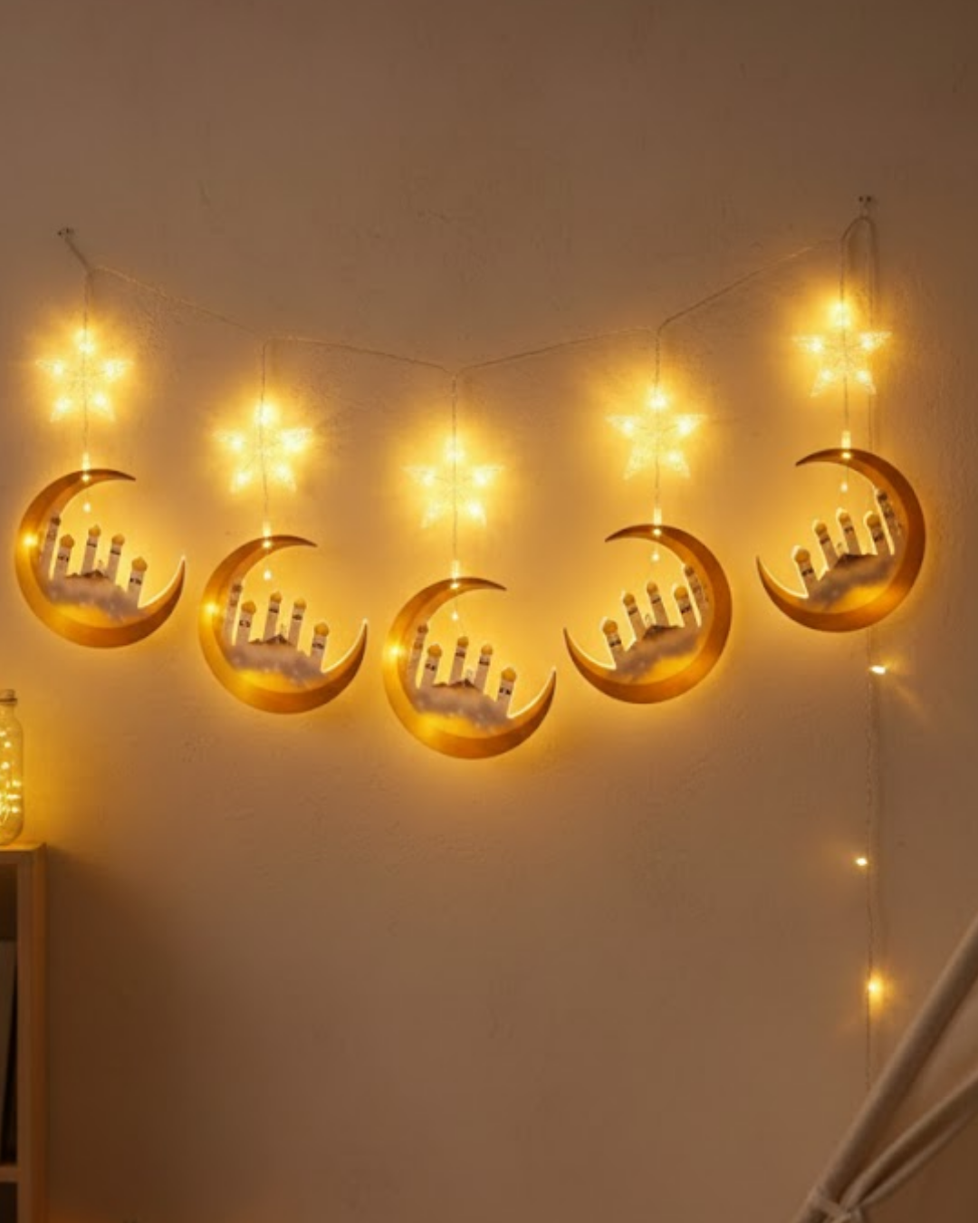 Ev İçi Ramazan LED Aydınlatma Saçağı 3 Metre Şık Tasarım - Lisinya