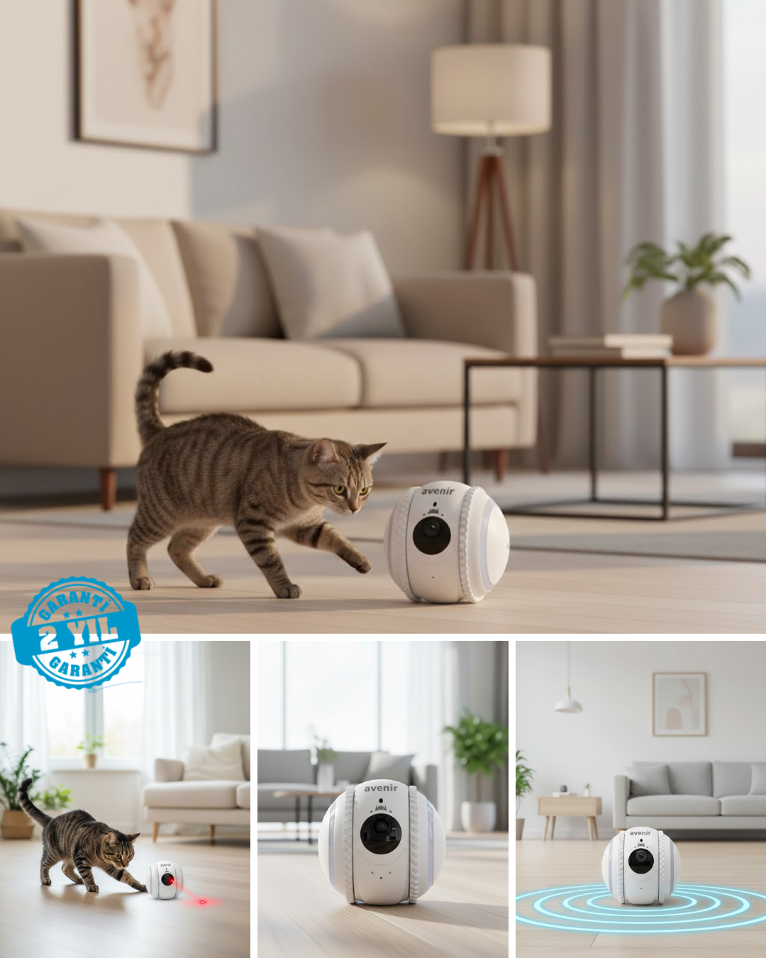 Akıllı Ev İçi Takip Kamerası Bebek Hasta Bakıcı ve Evcil Hayvan Uyumlu - Lisinya
