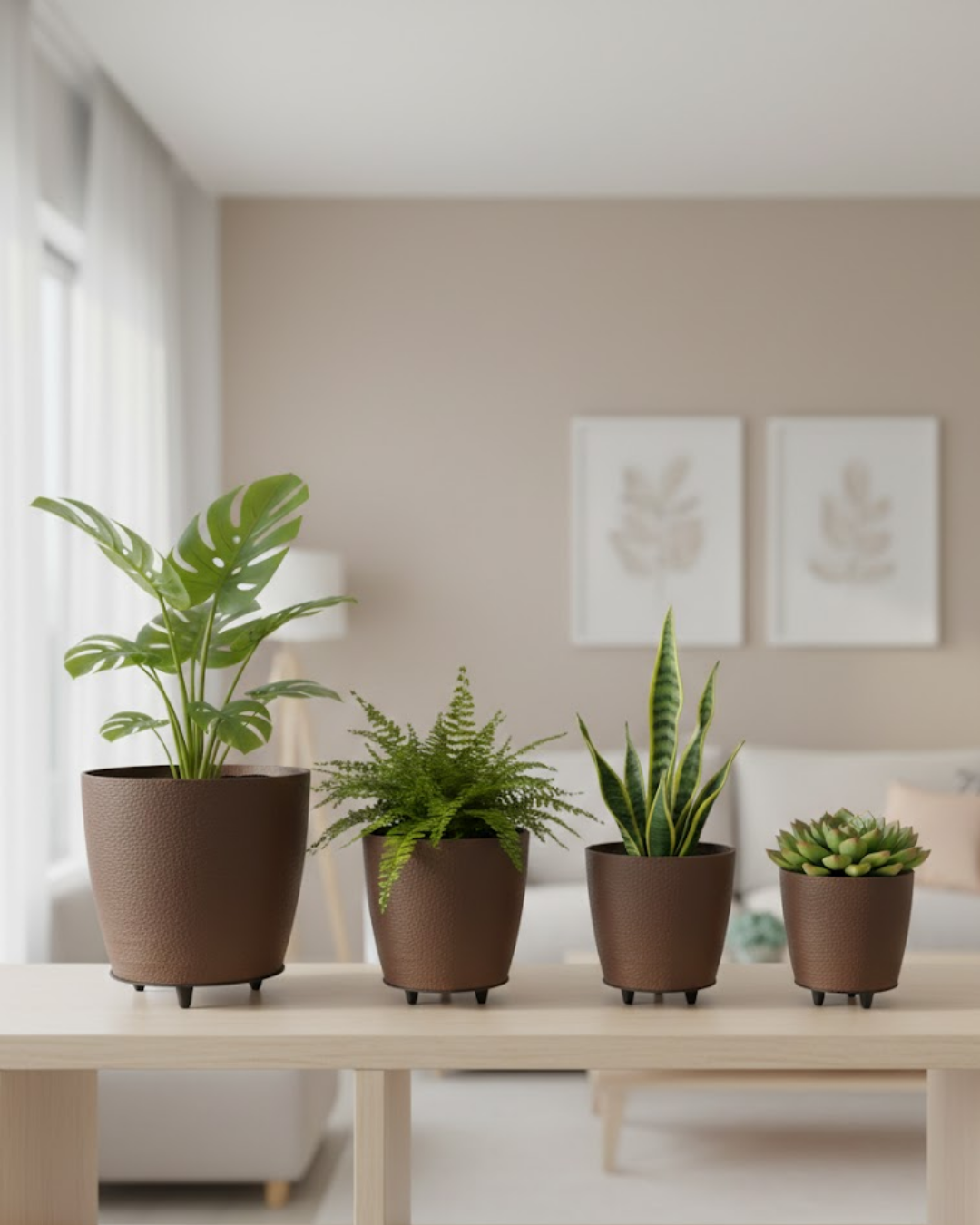 4LÜ VAZO KAHVERENGİ - Lisinya