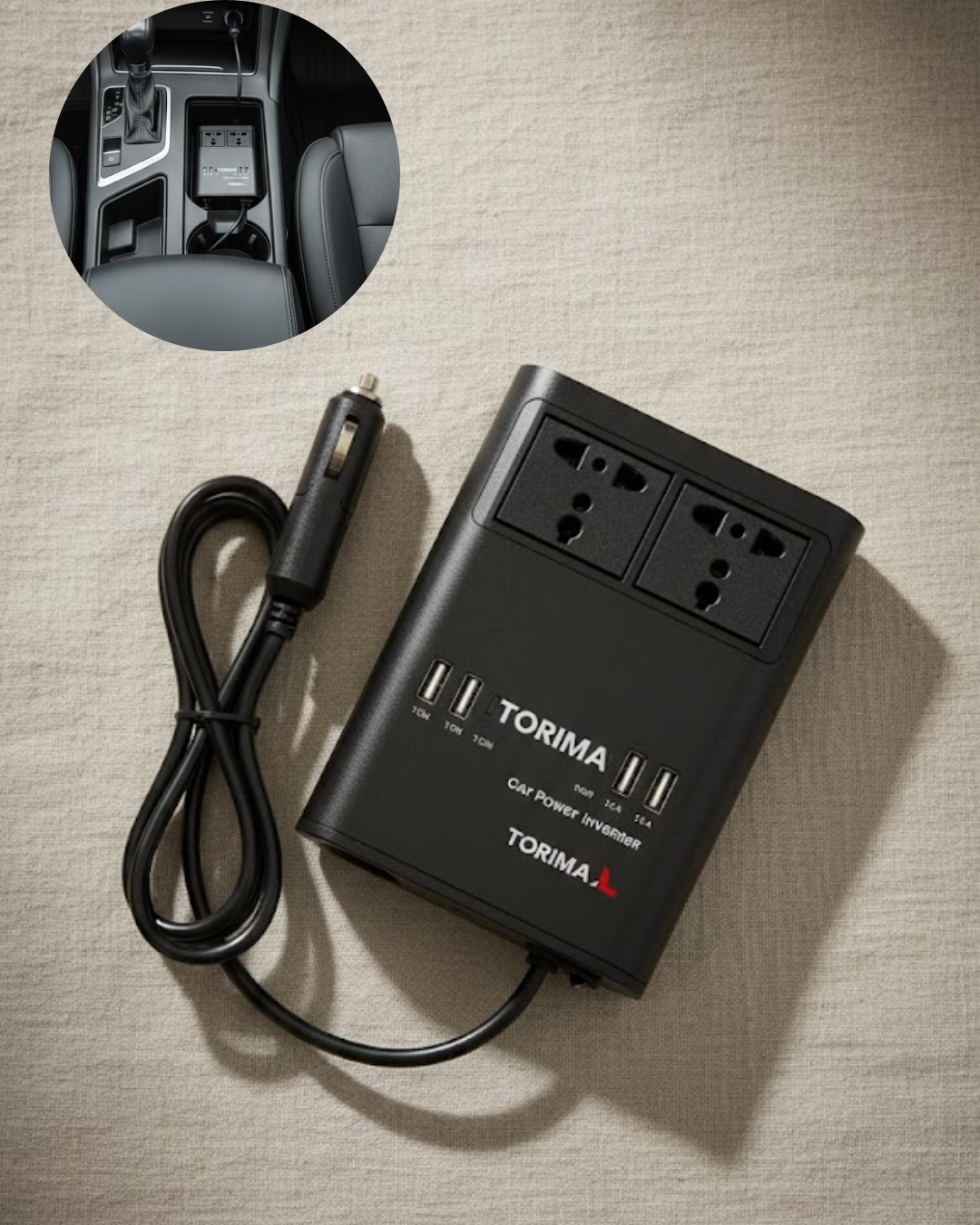 Oto Çakmaklık İnvertörü Çok Amaçlı 150W Elektrik Dönüştürücü - Lisinya