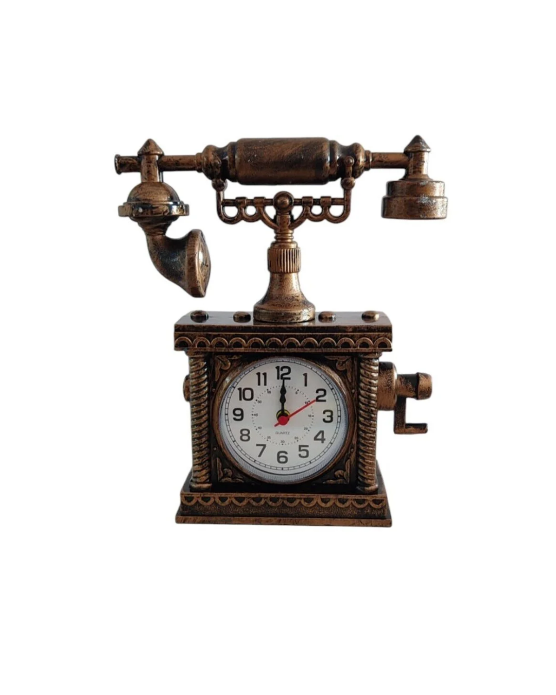 ZN8808B TELEFON ŞEKLİNDE ÇALAR SAAT BRONZ - Lisinya