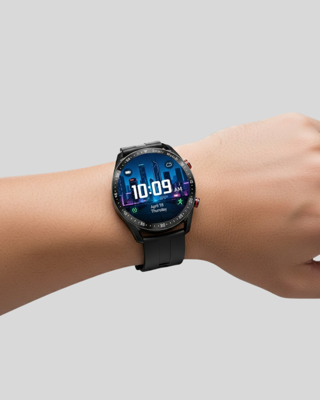 Akıllı Saat Amoled Ekran Metal Ve Deri Kordonlu Uyku ve Sağlık Takibi Titreşimli - Lisinya