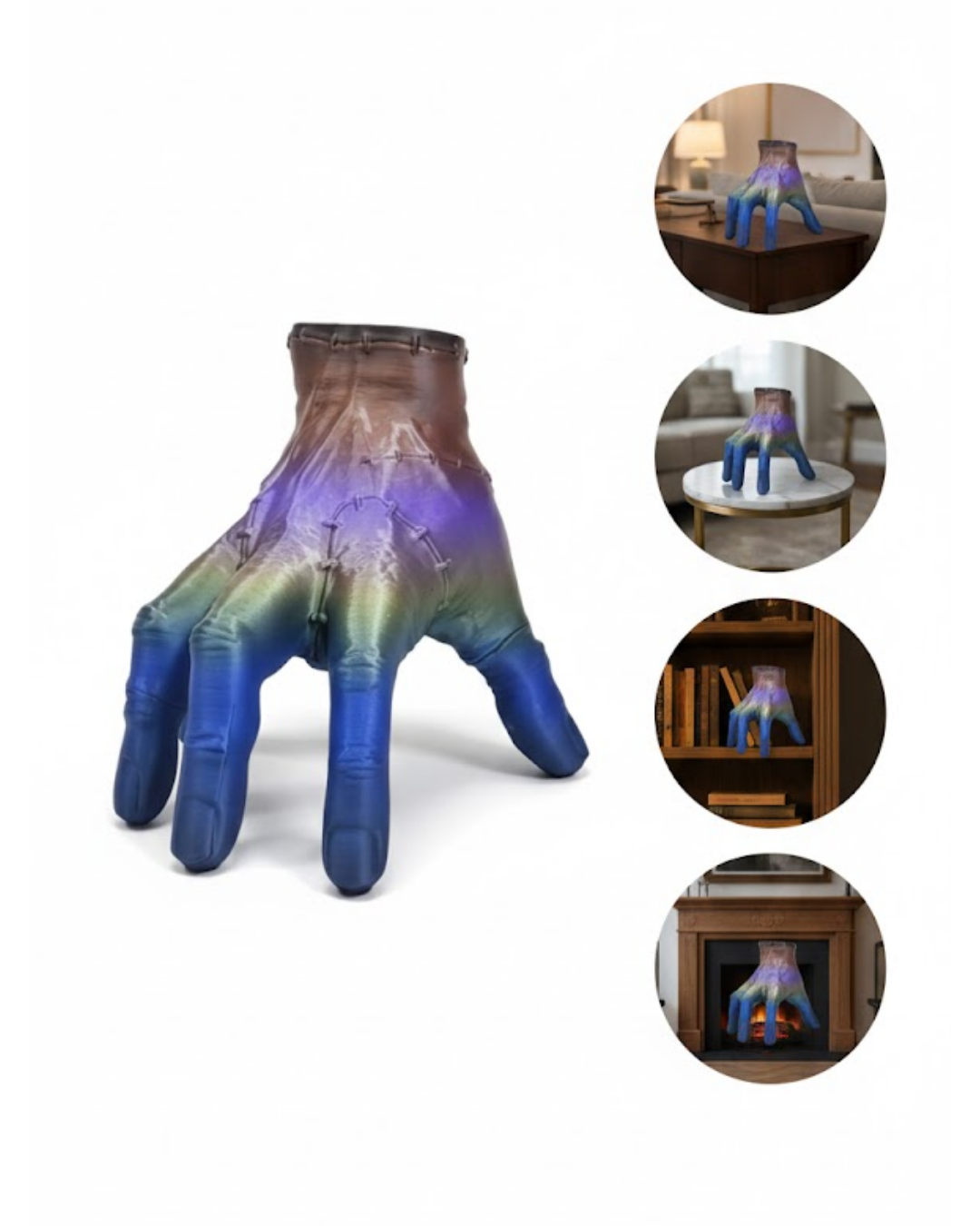 3D Tasarım Rengarenk El Biblo 27x22 cm Özgün ve Şık Aksesuar - Lisinya