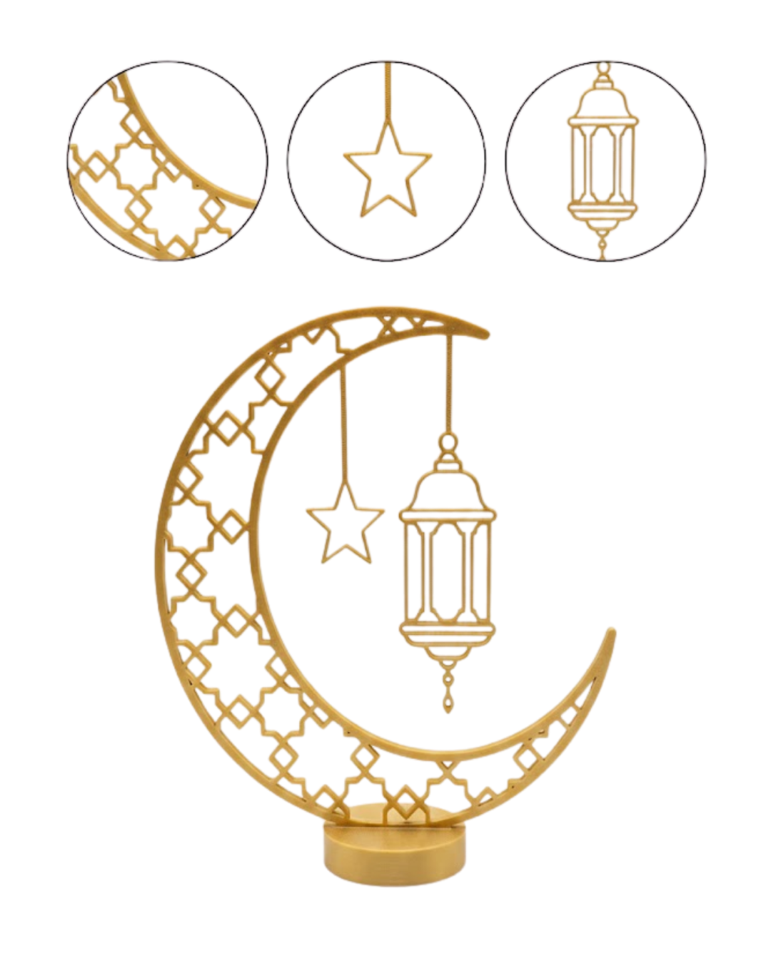 3D Hilal Dekorasyonu Özel Baskı Premium Tasarım - Lisinya