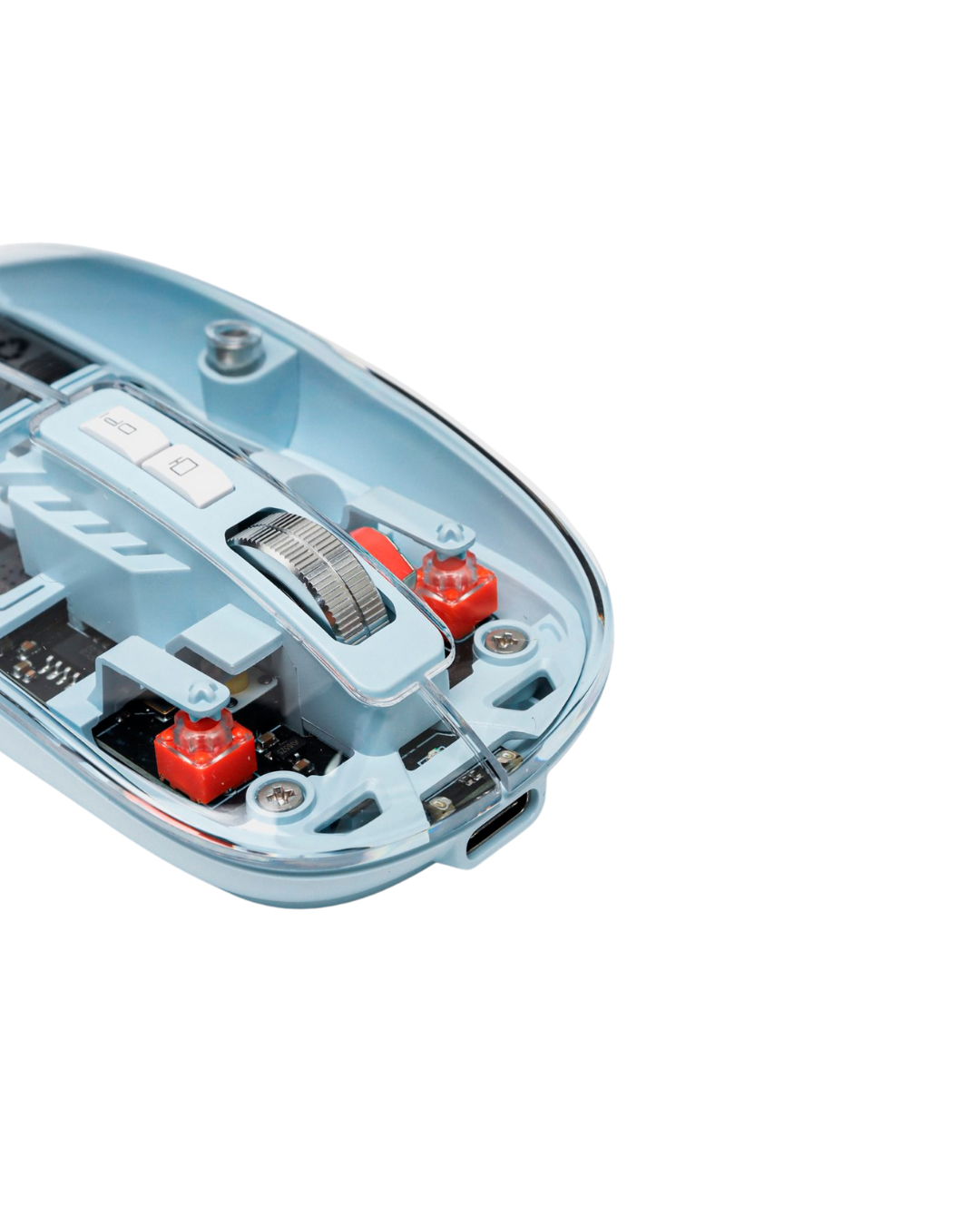 800 1600 DPI Ayarlanabilir Mavi Kablosuz Mouse Pilli - Lisinya