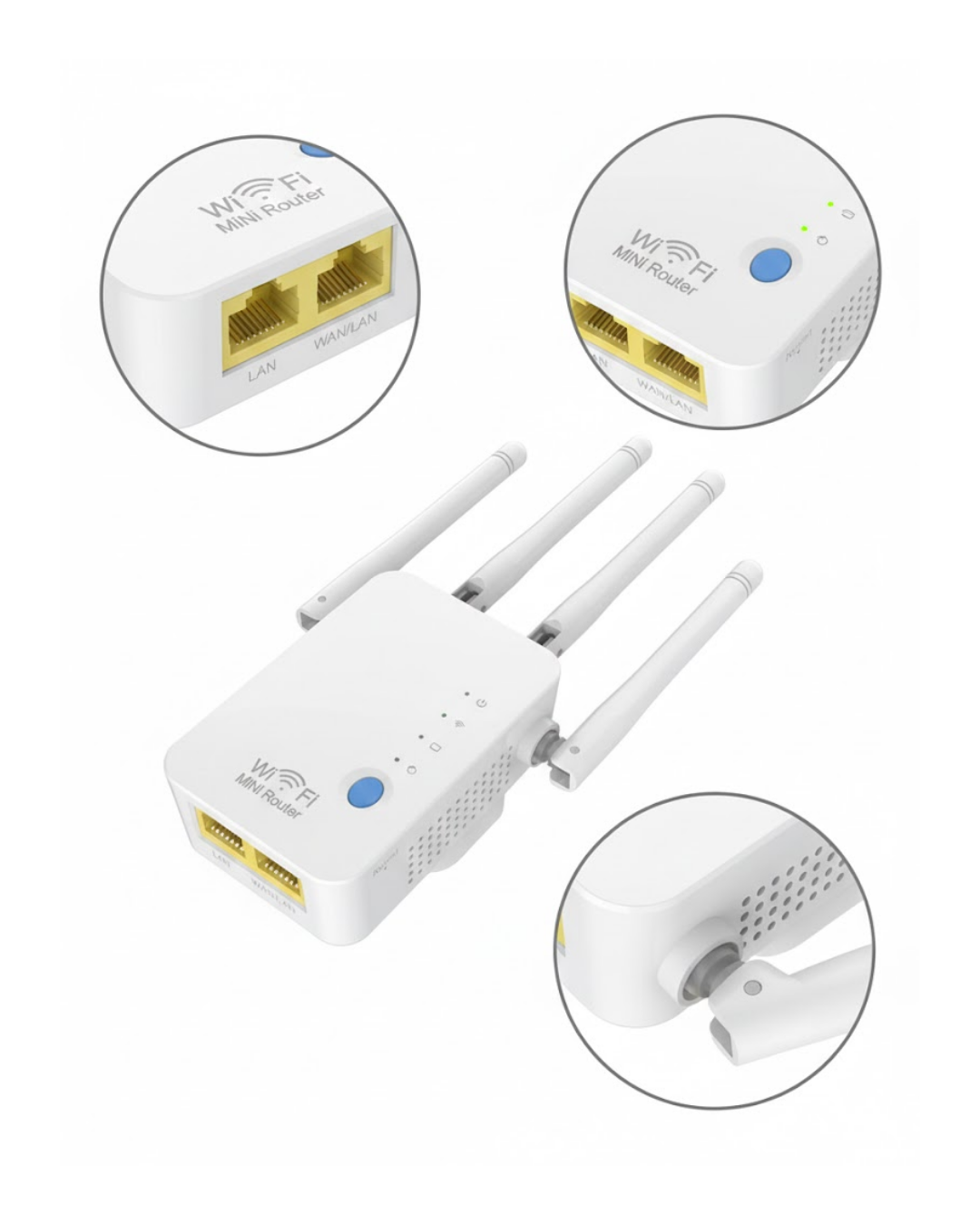 4 ANTENLİ WİFİ GÜÇLENDİRİCİ - Lisinya