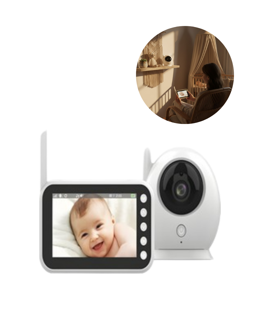 4.5 İnç Ekranlı Gece Görüşlü Bebek Kamerası ve Monitörü - Lisinya