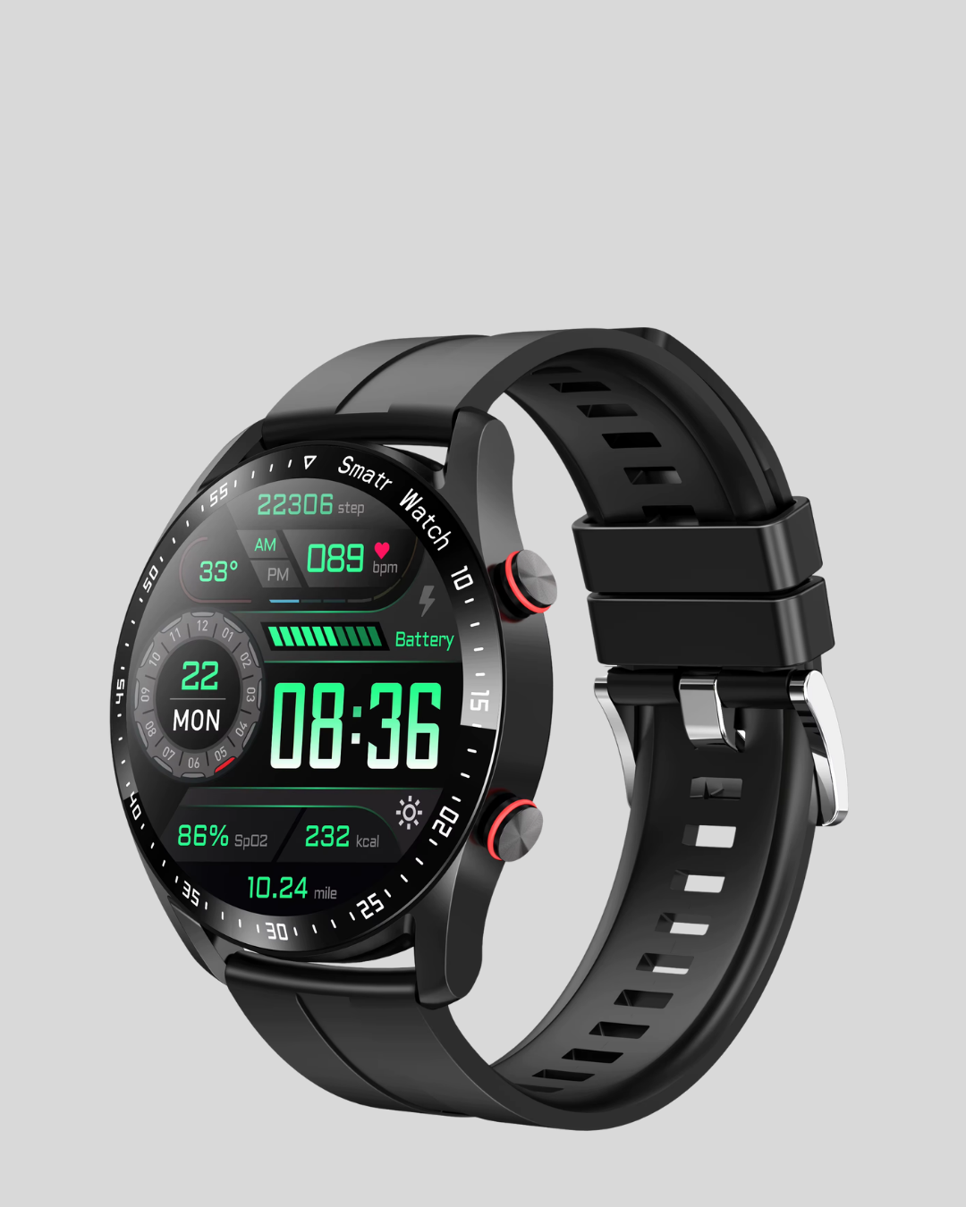 Akıllı Saat Amoled Ekran Metal Ve Deri Kordonlu Uyku ve Sağlık Takibi Titreşimli - Lisinya