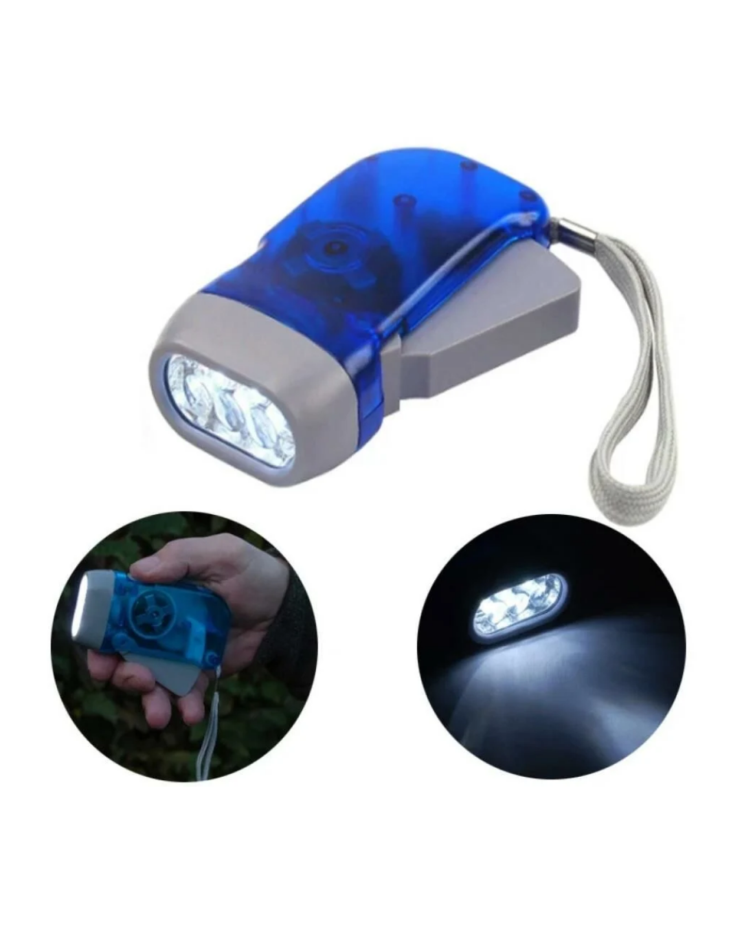 Kendiliğinden Şarjlı El Feneri Pilsiz Manuel Şarjlı Güçlü Işık - Lisinya