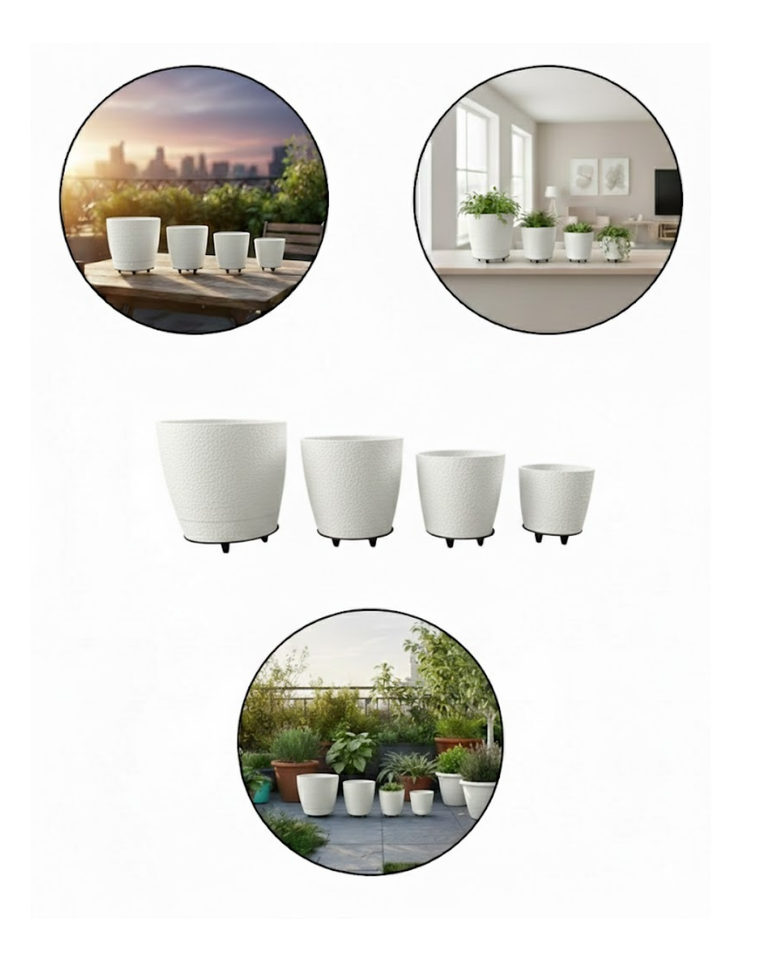 4LÜ VAZO BEYAZ - Lisinya