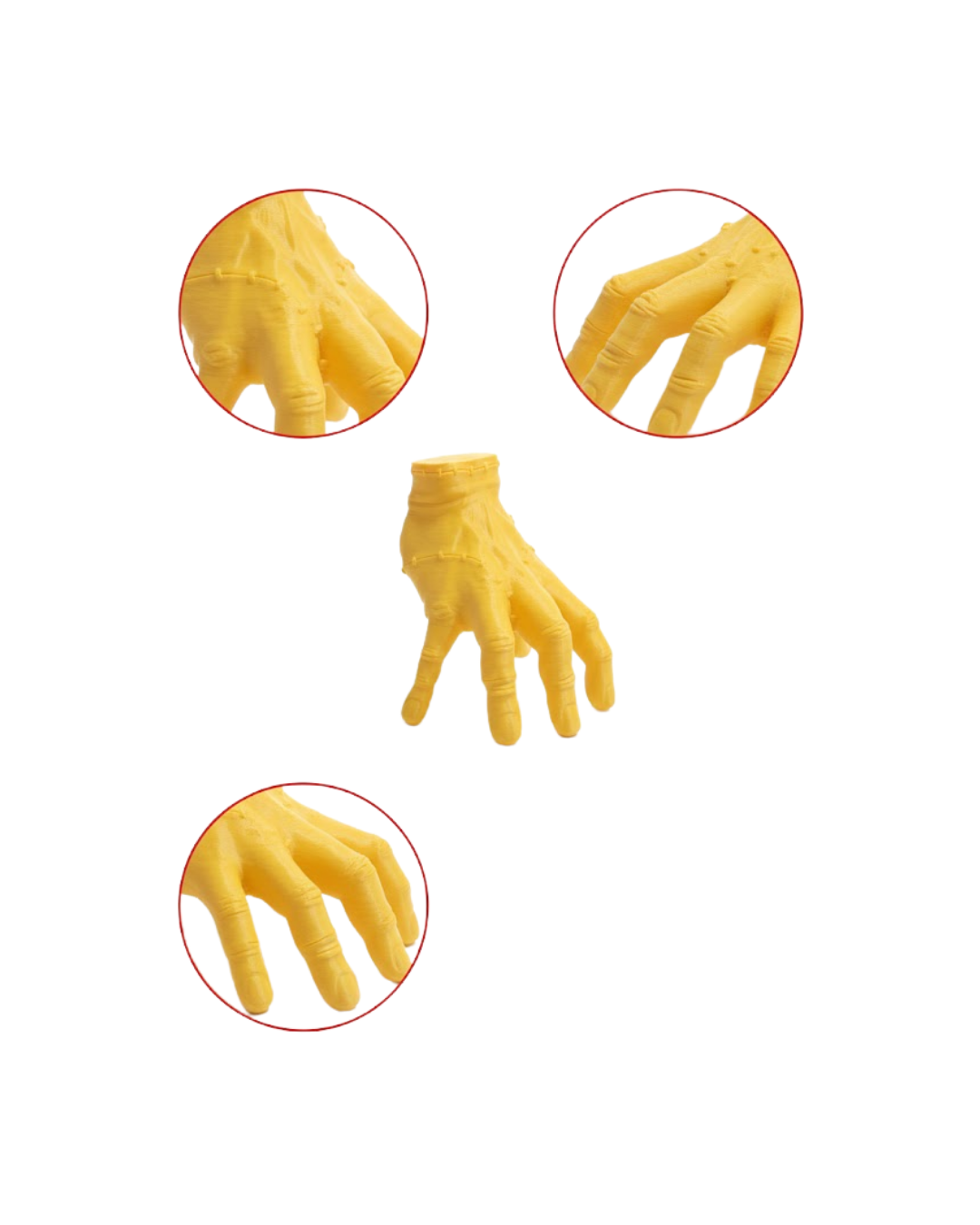 3D Dekoratif Sarı El Obje 17x16 cm Şık ve Dikkat Çekici Tasarım - Lisinya