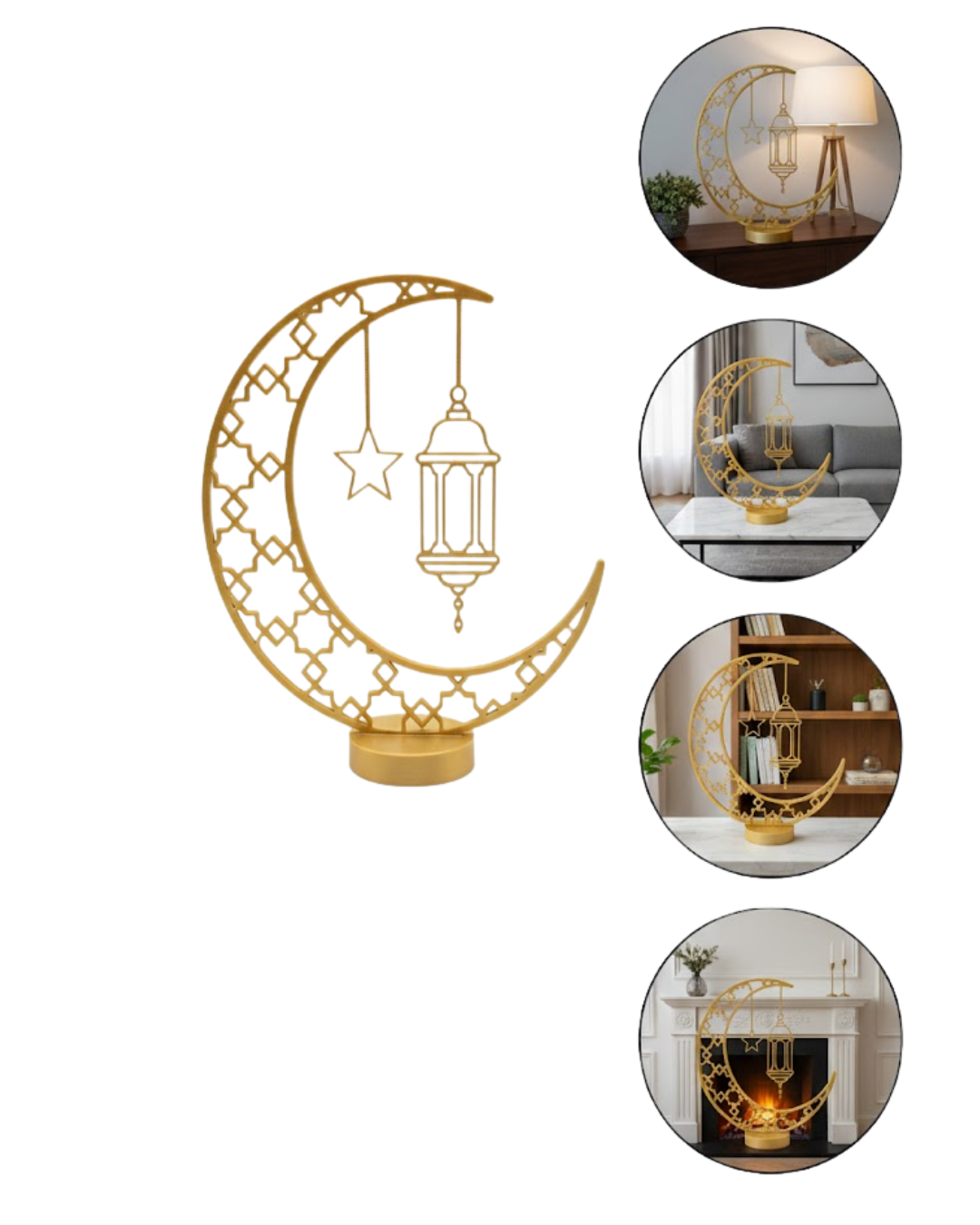 3D Hilal Dekorasyonu Özel Baskı Premium Tasarım - Lisinya
