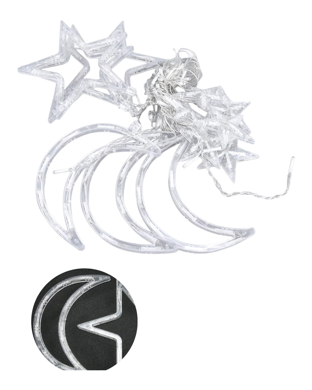 Ramazan Dekorasyon İçin Büyük Ay Yıldız Led Işık - Lisinya