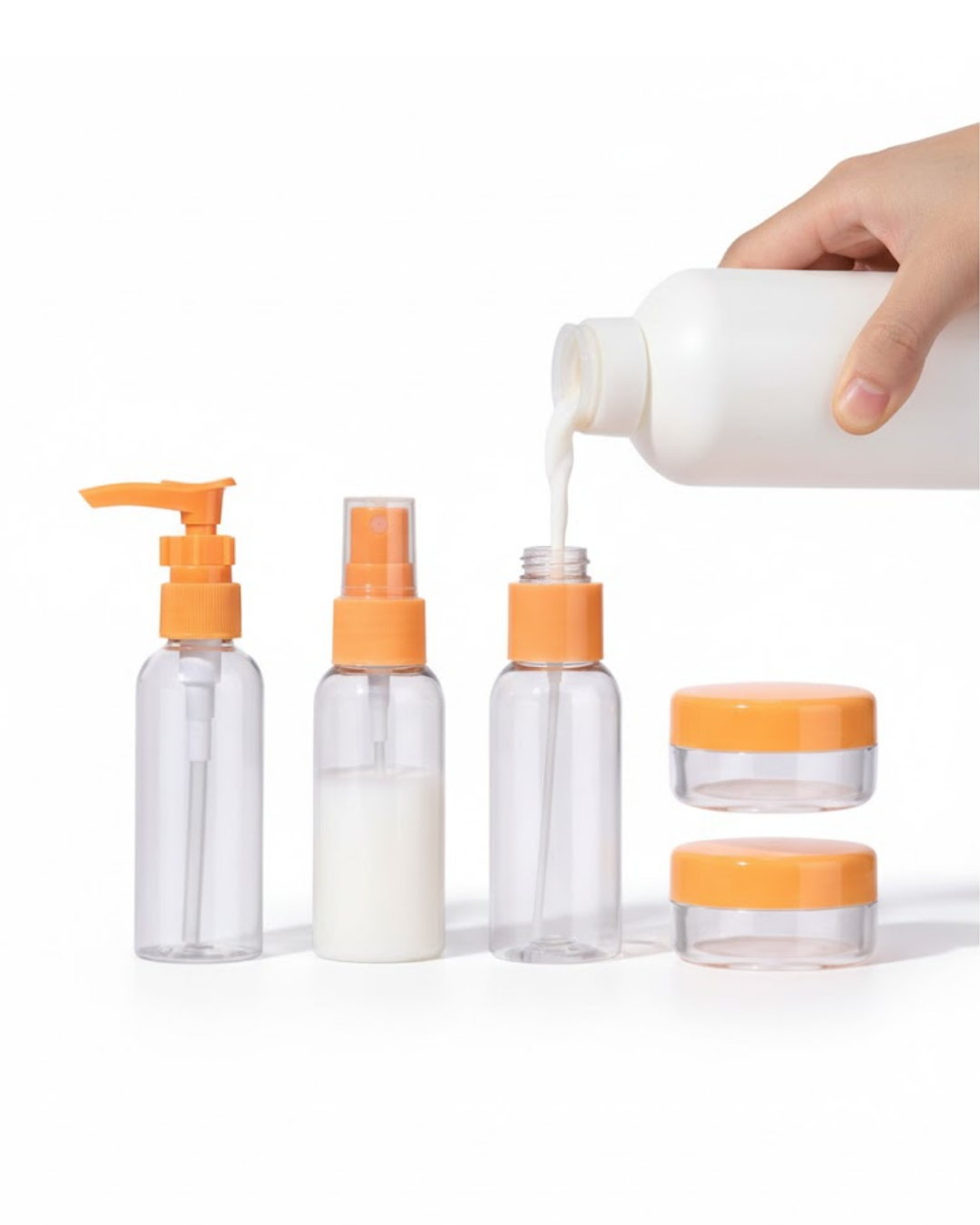 30 ml 5’li Seyahat Şişesi Seti Çantalı Kozmetik Organizer - Lisinya